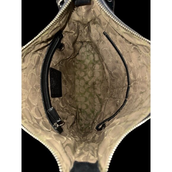 VTG Coach Legacy Slim Gallery Tote 9188 Black Leather Nickel Convertible Bag Y2K - Picture 7 of 8